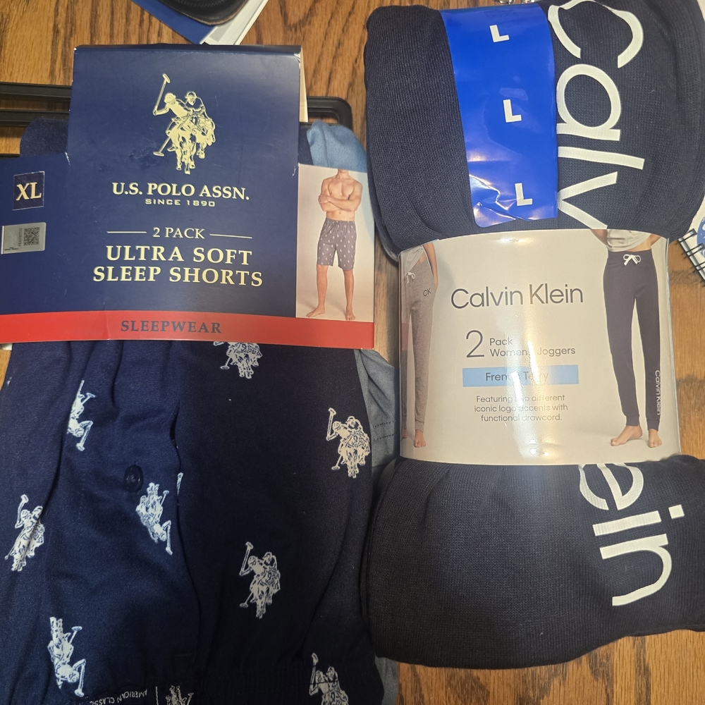Calvin Klein Men's Boxer Briefs Navy and White Logo - 2 Pack